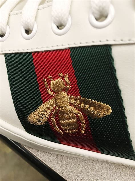 gucci womens sneakers with bee|gucci ace bee embroidered.